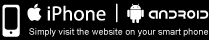 iPhone and Android app available. Simply visit the website on your smartphone.